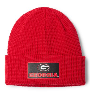 Georgia Columbia Gridiron Waffle Knit Patch Beanie