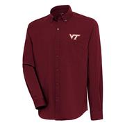  Virginia Tech Antigua Flight Long Sleeve Woven Shirt