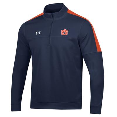 Auburn Under Armour Midweight 1/2 Zip Pullover NAVY