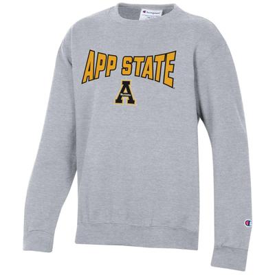 App State Champion YOUTH Wordmark Over Logo Crew