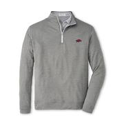  Arkansas Peter Millar Perth Melange Quarter- Zip Pullover