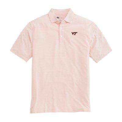 Virginia Tech Onward Reserve Birdie Stripe Polo ORANGE