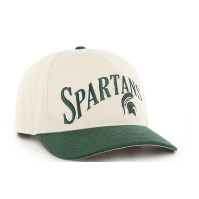 Michigan State University 47 Brand Charcoal Clean Up Adjustable Hat with  Spartan Head