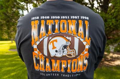 Tennessee Volunteer Traditions 6 Time National Champions Long Sleeve Pocket Tee