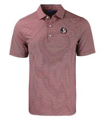 Florida State Cutter & Buck Eco Forge Double Stripe Polo
