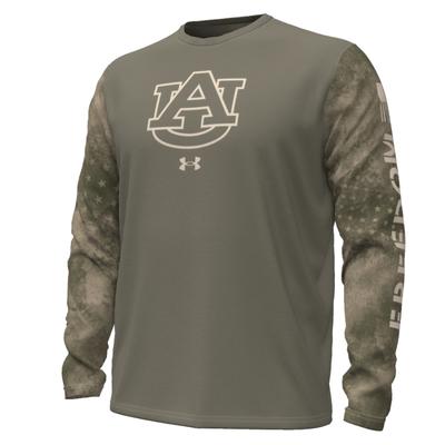 Aub | Auburn Under Armour Baseball Plate Long Sleeve Tech Tee | Alumni Hall