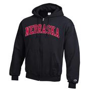  Nebraska Champion Arch Full Zip Hoodie