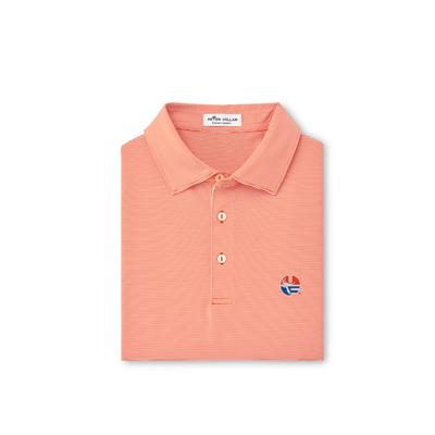 Florida Peter Millar Vault Circle Jubilee Stripe Polo ORANGE