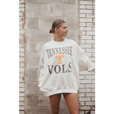 Women's Tennessee Volunteers Gray Aztec Sweeper Long Sleeve Top