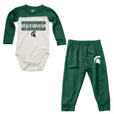 Infant/Toddler Raglan Michigan State University Hoodie and Pant Set