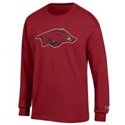  Arkansas Champion Giant Logo Long Sleeve Tee