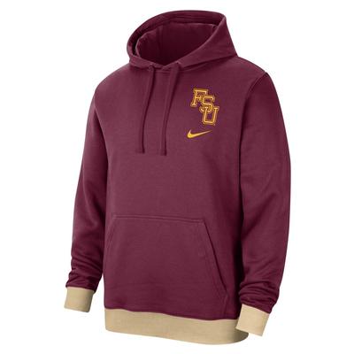 Florida State Nike Retro Fleece Hoodie MAROON