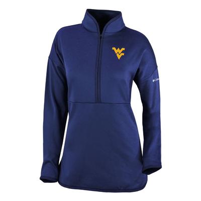 West Virginia Columbia Golf Omni Wick Go For It Pullover