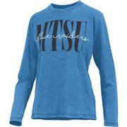  Mtsu Pressbox Coral Vintage Wash Long Sleeve Tee