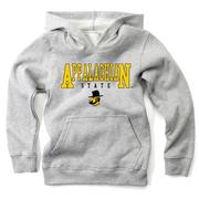  App State Wes And Willy Kids Stacked Logos Fleece Hoody