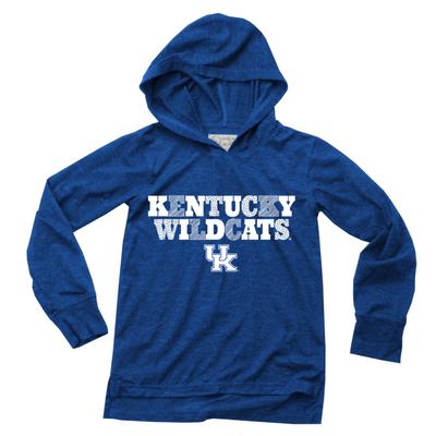 Kentucky Wes and Willy Kids Triblend Drop Tail Hoodie