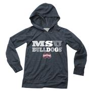  Mississippi State Wes And Willy Kids Triblend Drop Tail Hoodie