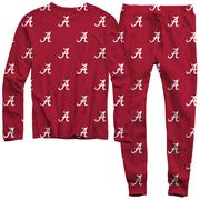  Alabama Wes And Willy All Over Logo Long Sleeve Tee And Pant Set