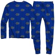  Florida Wes And Willy All Over Logo Long Sleeve Tee And Pant Set