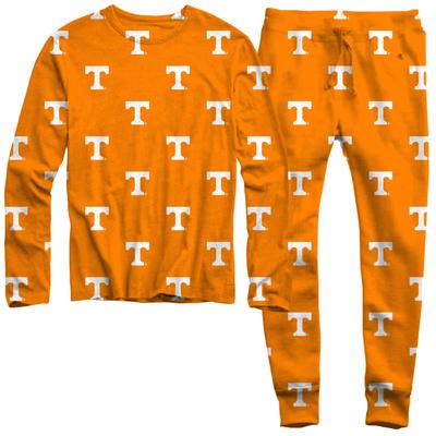 Tennessee Wes and Willy All Over Logo Long Sleeve Tee and Pant Set