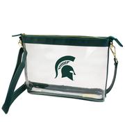  Michigan State Clear Large Crossbody Bag