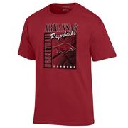  Arkansas Champion Retro Basketball Rectangle Tee