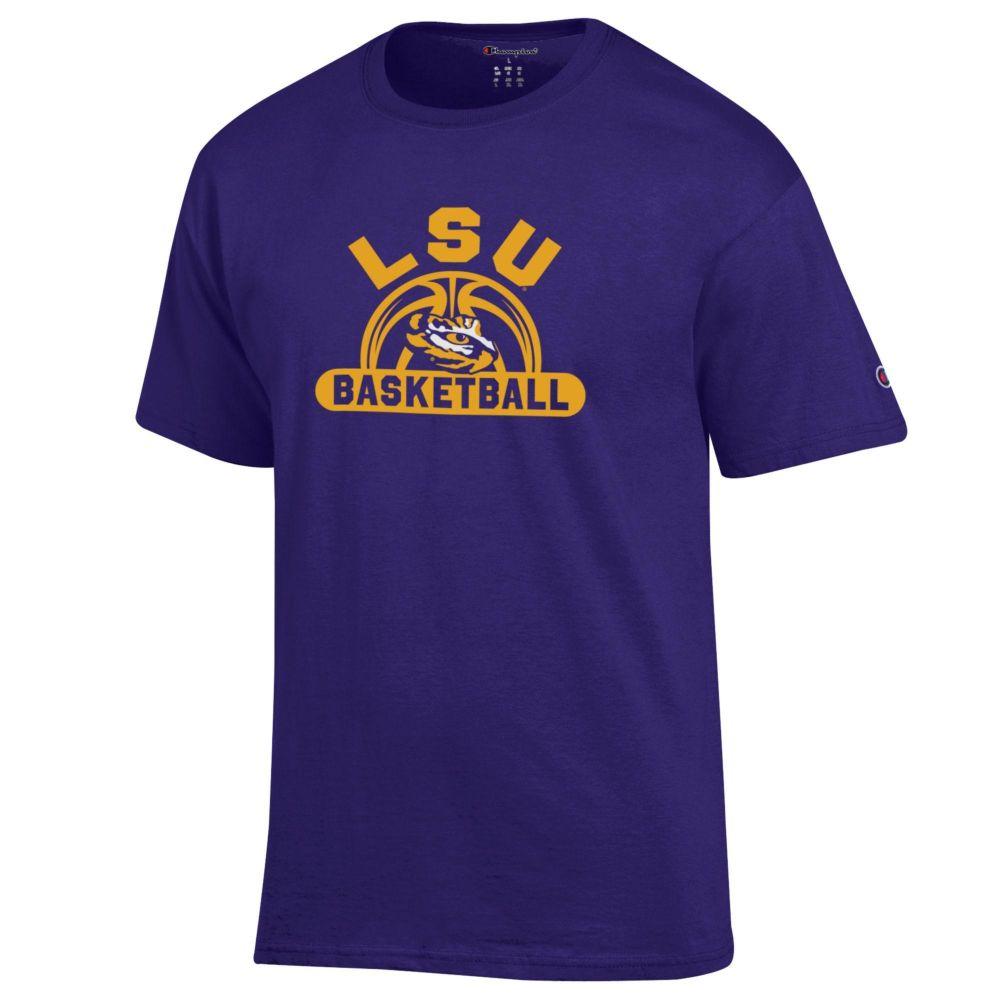 LSU | LSU Champion Wordmark Arch Basketball Tee | Alumni Hall