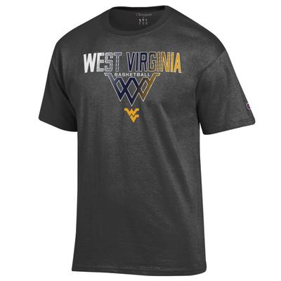 West Virginia Champion Wordmark Basketball Net Tee