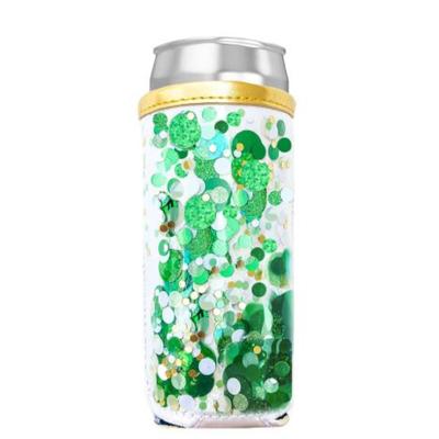 Packed Party Green Skinny Confetti Can Cooler