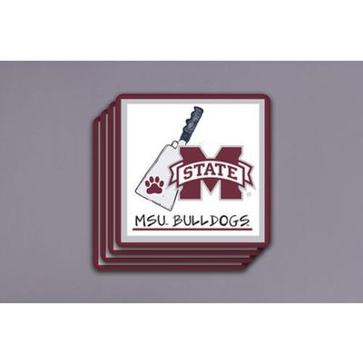 Mississippi State Magnolia Lane 4-Piece Coaster Set