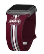  Mississippi State Apple Watch Silicone Stripe Sport Short Band 38mm