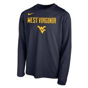  West Virginia Nike Youth Legend Long Sleeve Tee