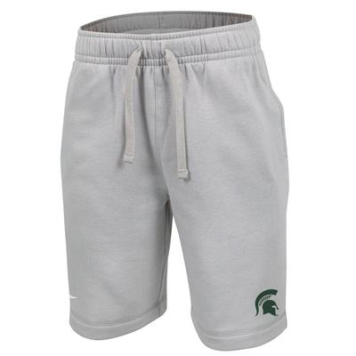 Michigan State Nike YOUTH Club Fleece Shorts PEWTER_GREY