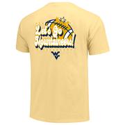  West Virginia Retro Football Stars Comfort Colors Tee