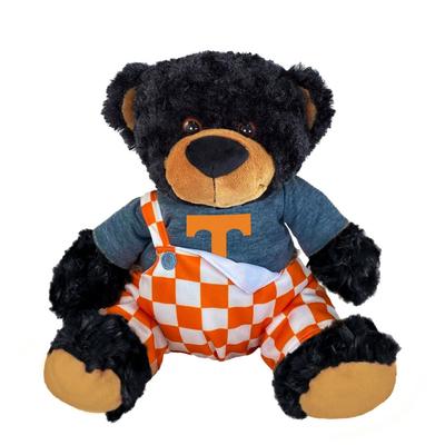 Tennessee 10 Inch Bear Plush With Checkerboard Overalls