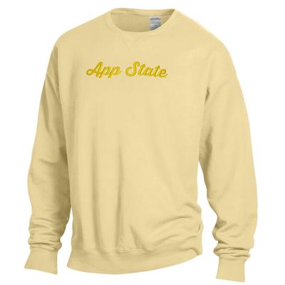 App State 3-D Tonal Embroidered Script Sweatshirt