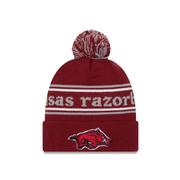  Arkansas New Era Marquee Knit Pom Beanie