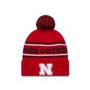  Nebraska New Era Marquee Knit Pom Beanie