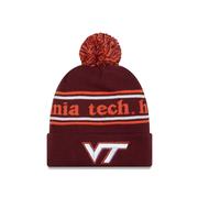  Virginia Tech New Era Youth Marquee Knit Pom Beanie