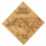  North Carolina 4- Piece State Bamboo Coaster Set