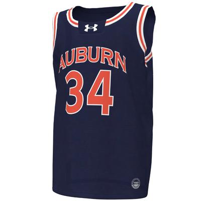 Auburn Under Armour YOUTH #34 Replica Basketball Jersey