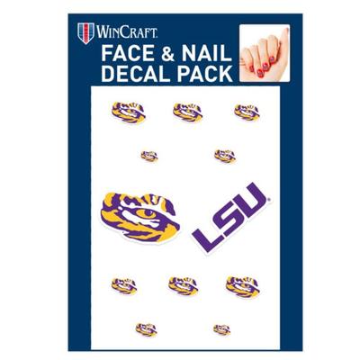 LSU Face and Nail Decal Pack