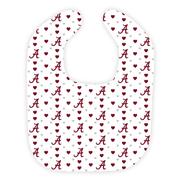  Alabama Wee Ones Heart Print Soft Bib