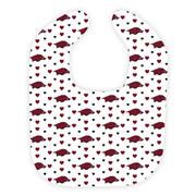  Arkansas Wee Ones Heart Print Soft Bib