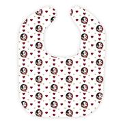  Florida State Wee Ones Heart Print Soft Bib