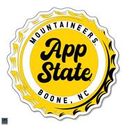  App State 3.25 Inch Bottle Cap Rugged Sticker Decal