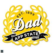  App State 3.25 Inch Dad Leaves Rugged Sticker Decal