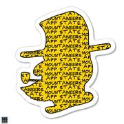  App State 3.25 Inch Text Fill Yosef Rugged Sticker Decal