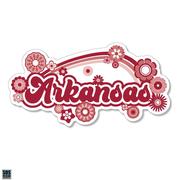  Arkansas 3.25 Inch Rainbow Flowers Rugged Sticker Decal