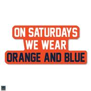  Auburn 3.25 Inch On Saturdays Wear Rugged Sticker Decal